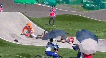 AUČ! BMX zvaigzne trasē notriec apjukušu tiesnesi!