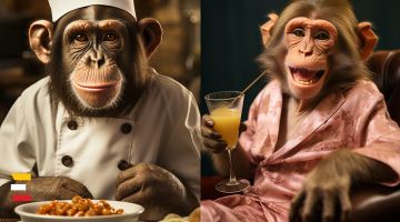 Cilvēkiem līdzīgas UZVEDĪBAS ĪPATNĪBAS pērtiķos