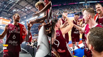 Latvijas vīriešu BASKETBOLA IZLASE pārliecinoši UZVAR Turciju