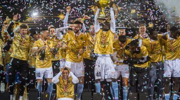 Čempionu Riga FC svinības, salūts un John Newman koncerts